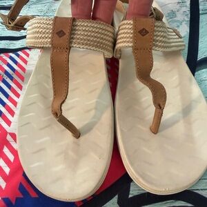 Speery Women's Tan and Cream Sandals